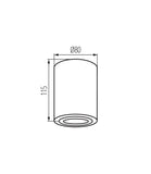 Kanlux BORD XS DLP-50-W round white ceiling spotlight