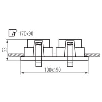 Kanlux REUL 2xDTL W/B