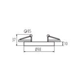 Kanlux TINY BORD DTO B/G spotlight ring round black gold