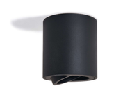Cubo LED movable surface-mounted round halogen luminaire - Black mat