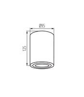 Kanlux BORD DLP-50-B round ceiling spotlight, matt black