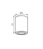 Kanlux BORD DLP-50-B round ceiling spotlight, matt black