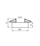 Kanlux MINI BORD DLP-50-B spotlight ring round black